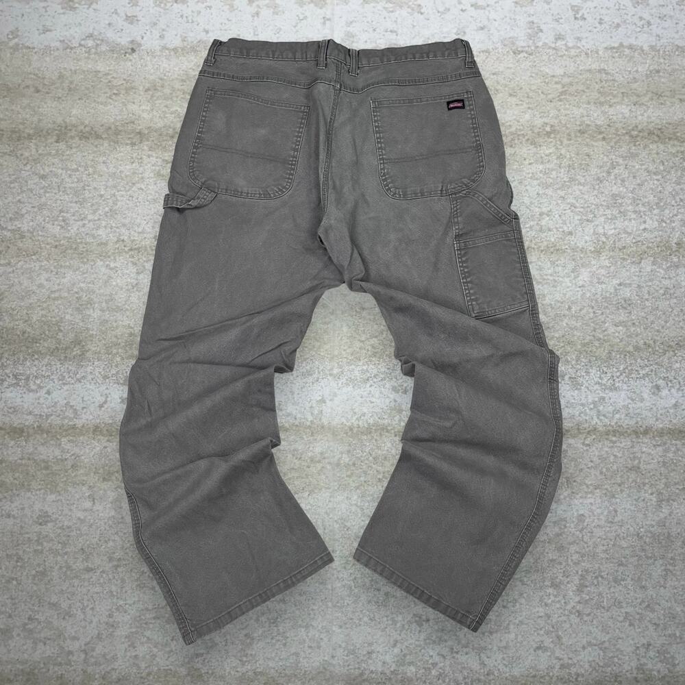 Vintage 90s Dickies Carpenter Pants 38x32 Baggy Sage Green Canvas Dungarees